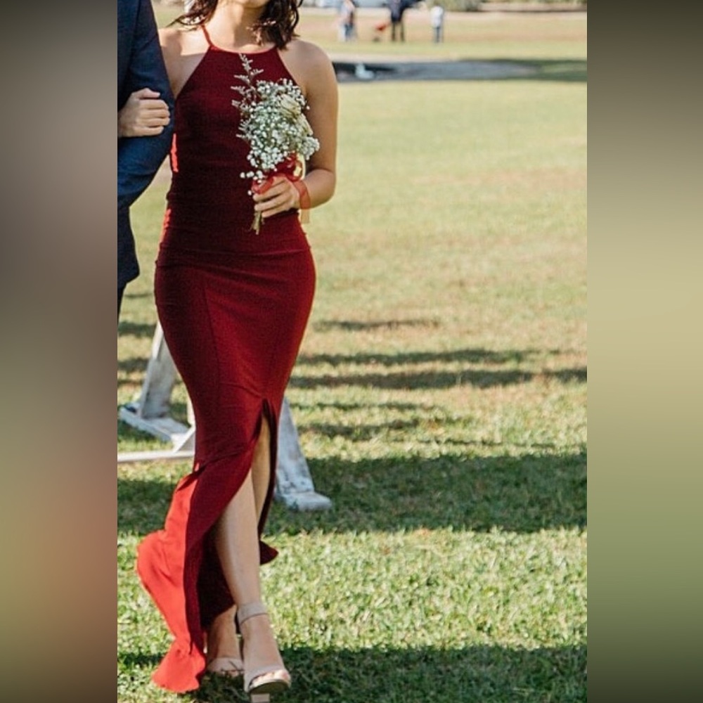 Wine Colored Red Formal Dress